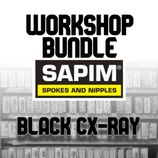 25pcs Workshop Spoke Bundle Sapim CX-Ray Black